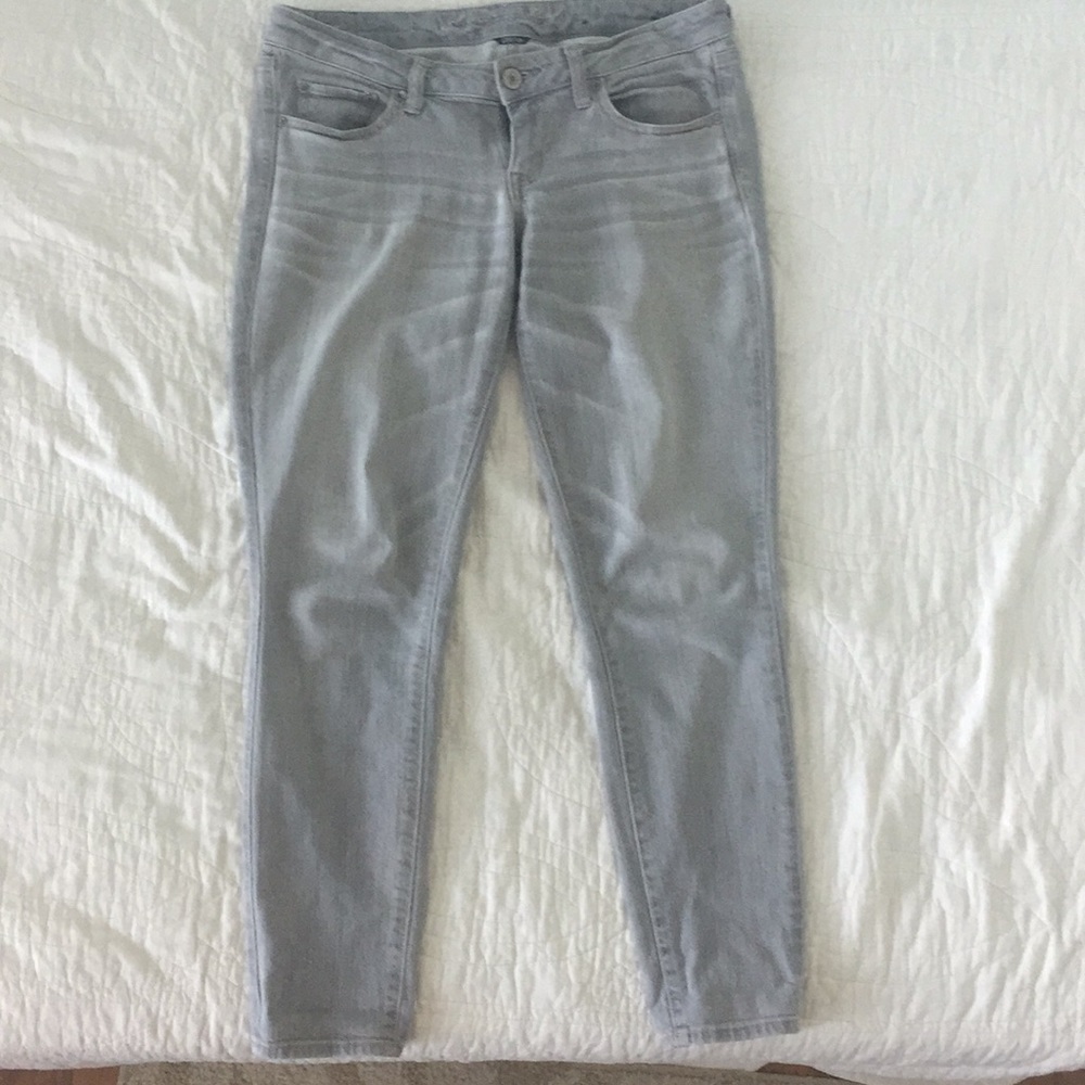 Gray Wash American Eagle Low Rise Jeans